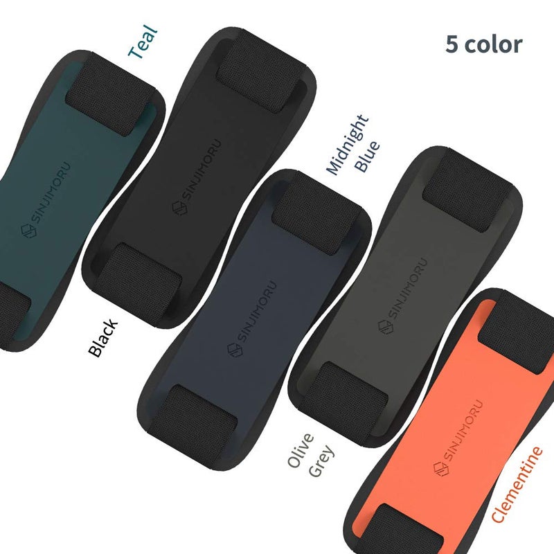 Sinjimoru Phone Grip with Silicone Band â€“ Comfortable One-Hand Holder & Kickstand for Smartphones, Tablets, and eReaders for iPhone, Android, and Kindle Sinji Grip Silicone Teal - Image 2